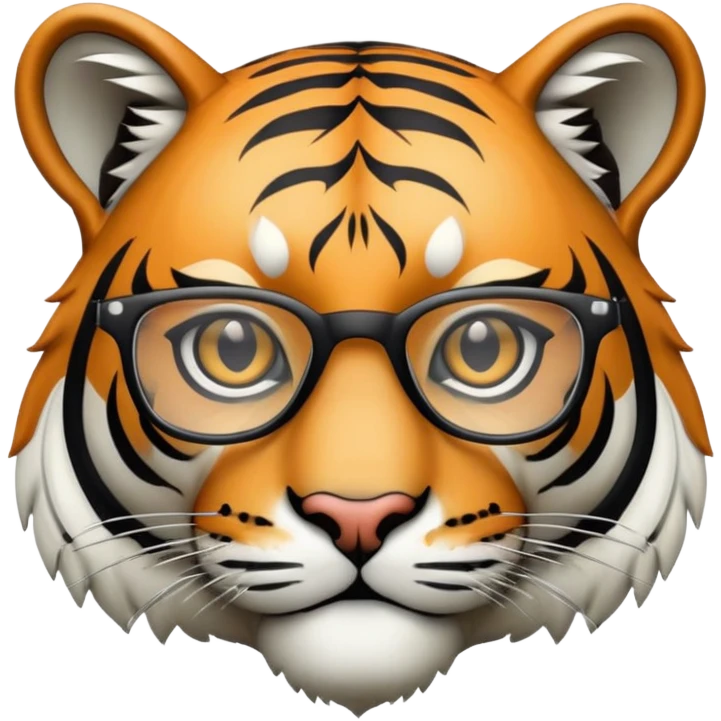 hacker tiger face with binary code and matrix background wearing glasses for Twitch emote emoji