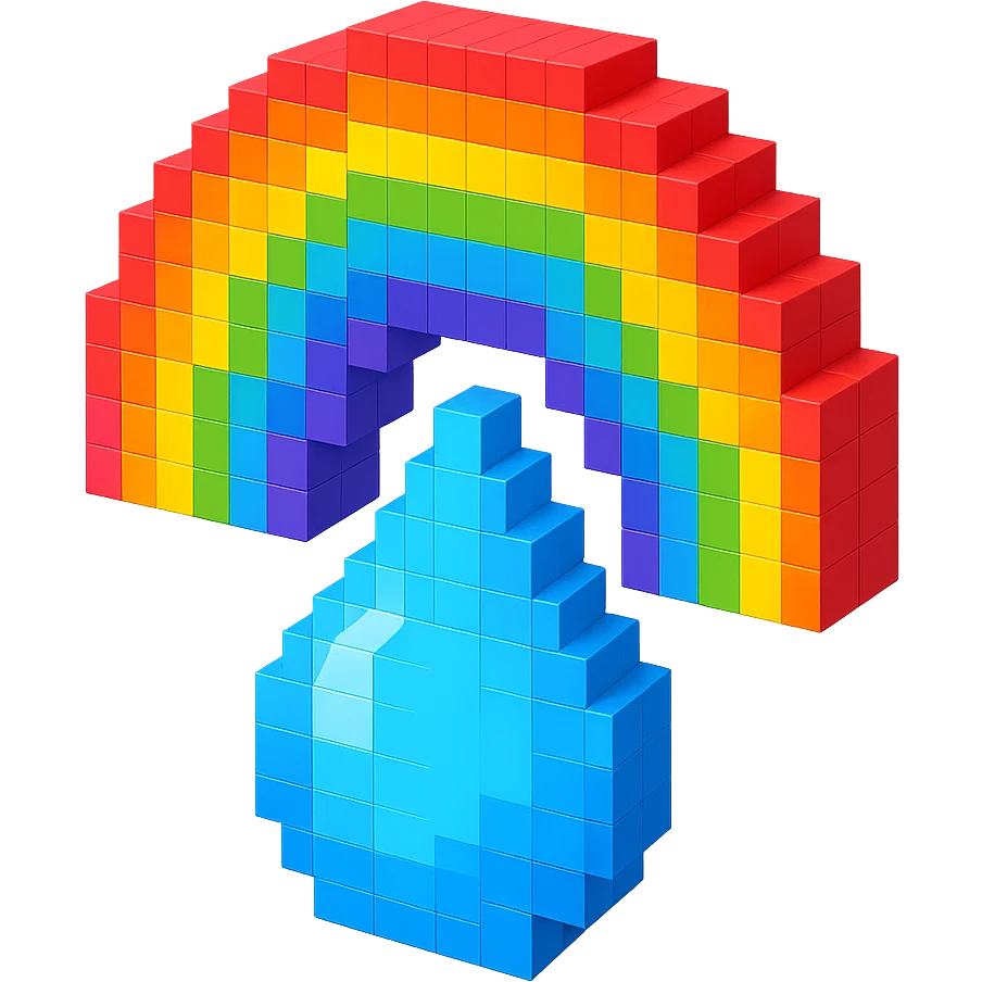 Water in rainbow  emoji