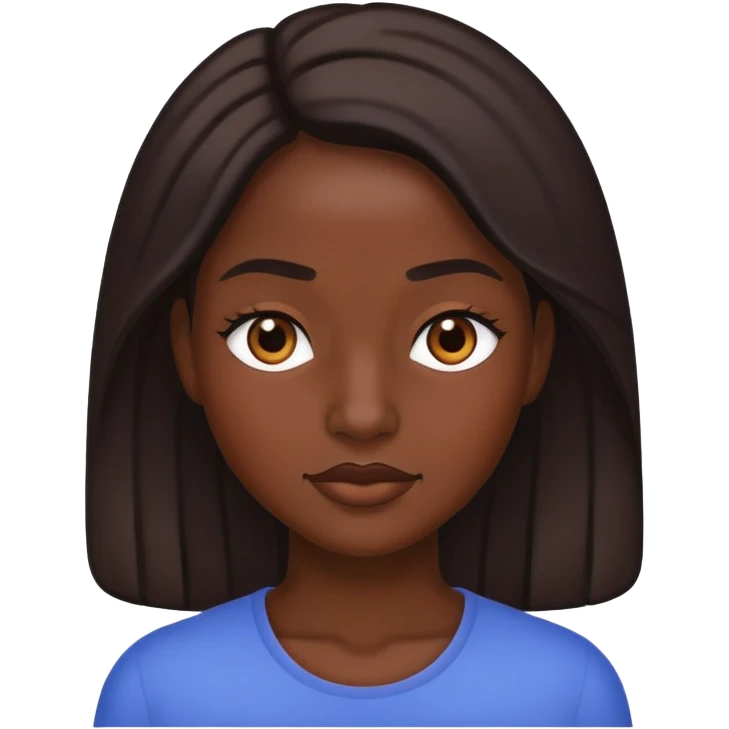 Woman with dark skin emoji