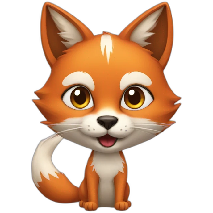 Cat fox emoji