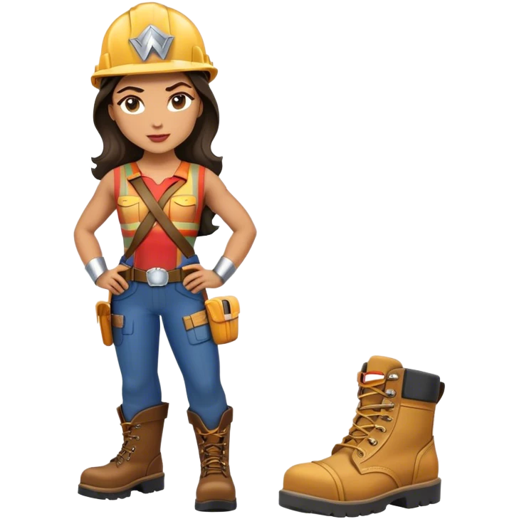 Wonder Woman construction worker  emoji