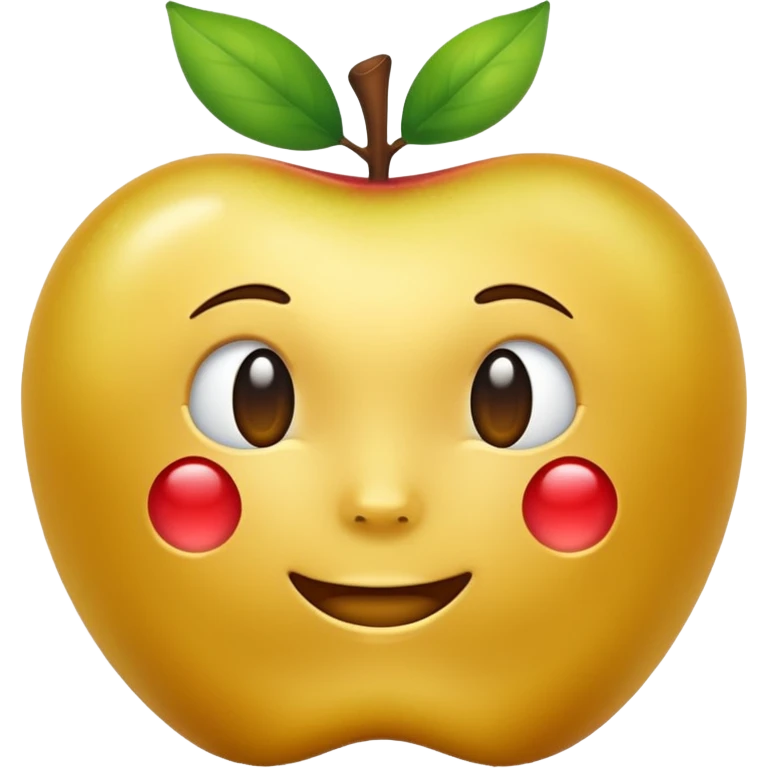 gold color present, apple emoji style emoji