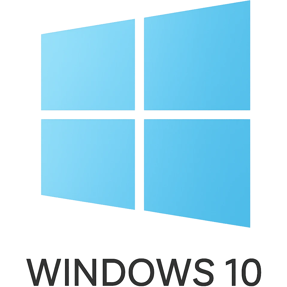 Add a light blue gradient to the Windows 10 icon, keeping the style modern and minimal, preserving transparency. emoji
