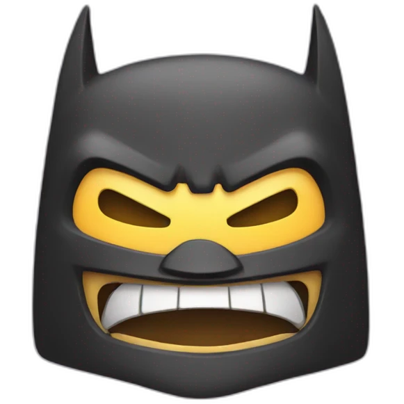 Angry batman smiling  emoji