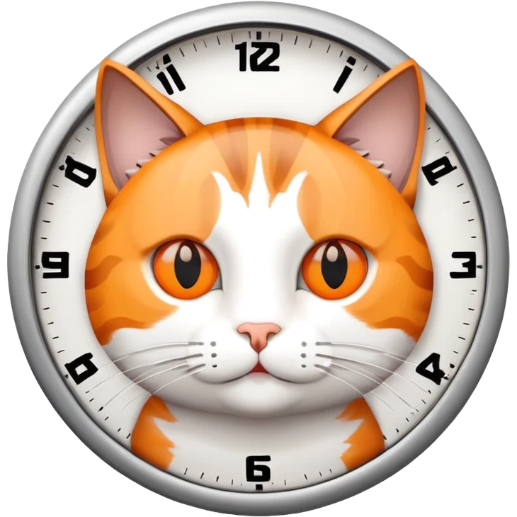 cat with a clock emoji