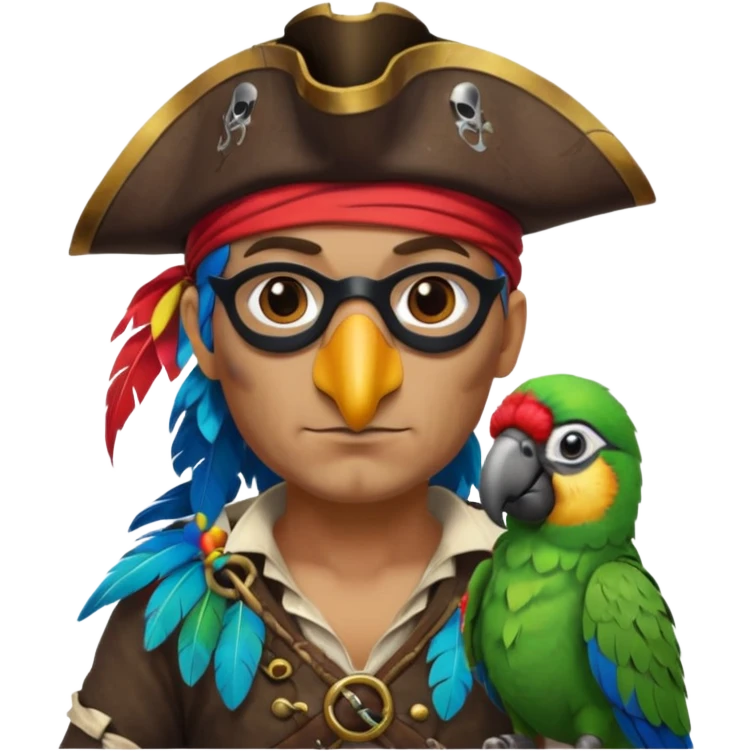 pirate and parrot emoji