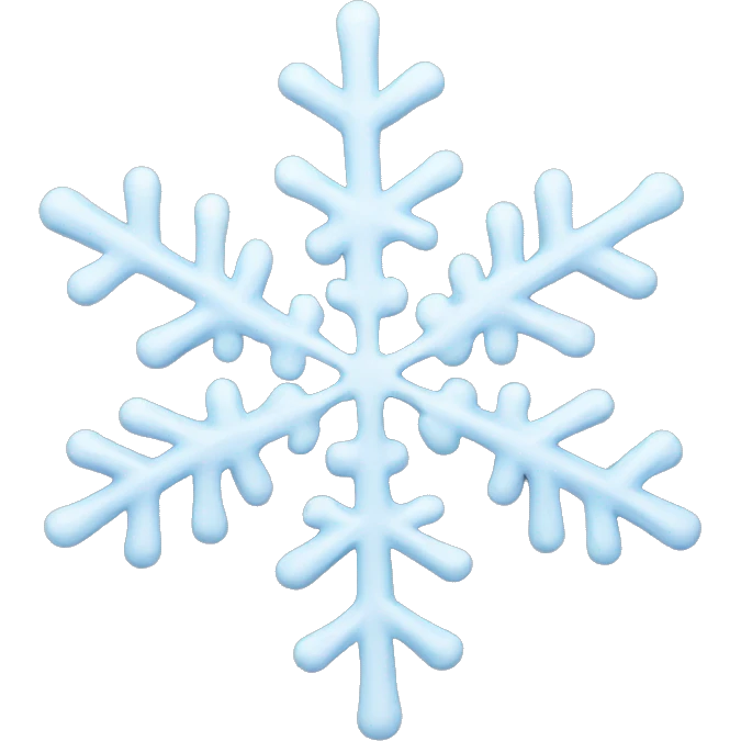 Melting snowflake emoji
