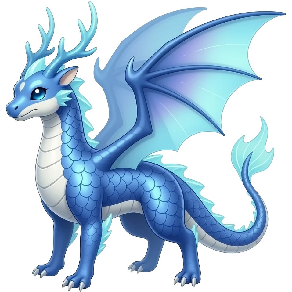 Shiny Lapras-Dragonair-Dratini-Amaura-Pokémon-Fakémon-fusion-hybrid-creature emoji