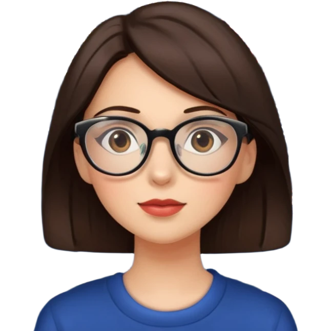 Brunette woman with glasses watching fireworks display  emoji