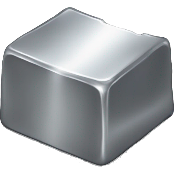 platinum ingot without symbols emoji