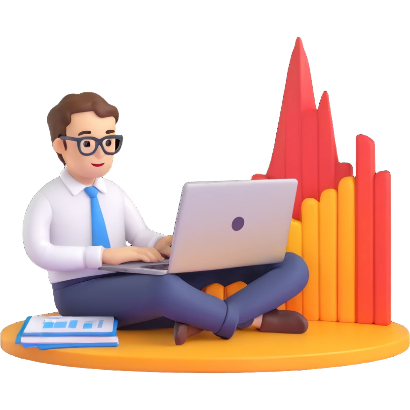 product owner emoji, person at a desk with laptop and charts emoji