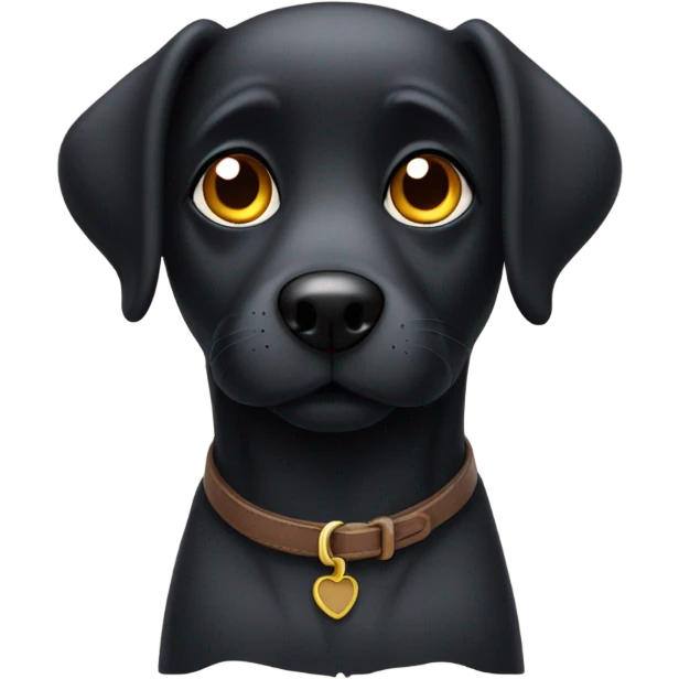 Black dog with heterochromia   emoji
