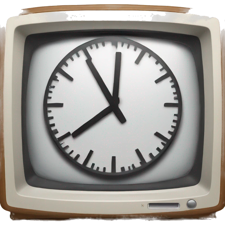 television eating a clock emoji