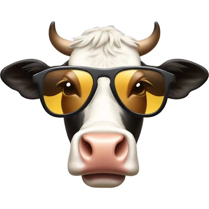 cow with sunglasses emoji