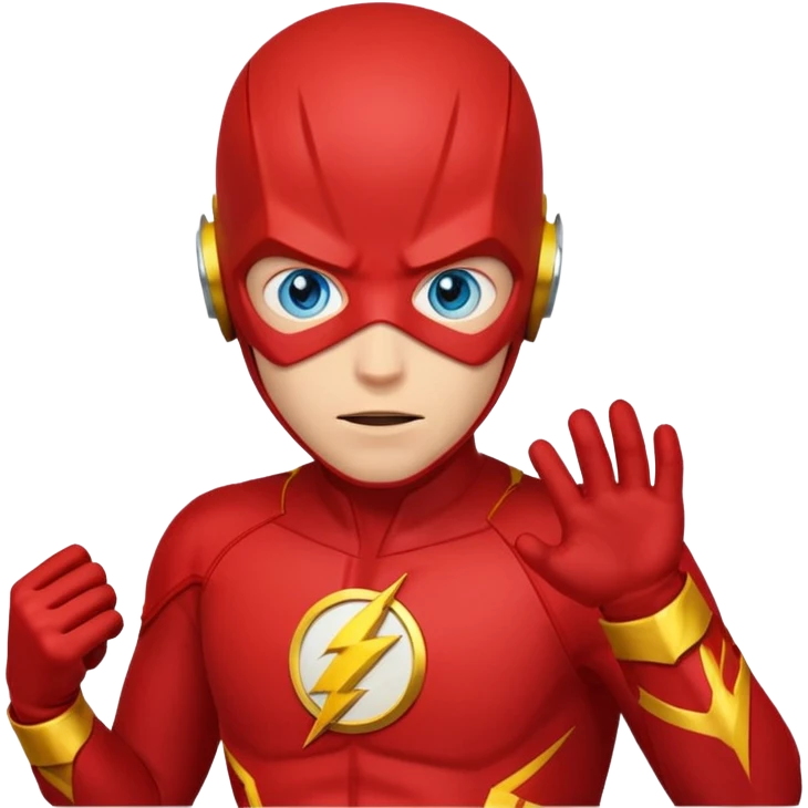 The Flash with blue eyes emoji