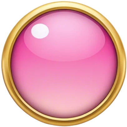 gold pink point round emoji