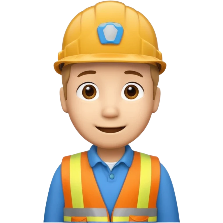 pocoyo trabajando de albayil pero manteniendo el disllo de pocoyo emoji