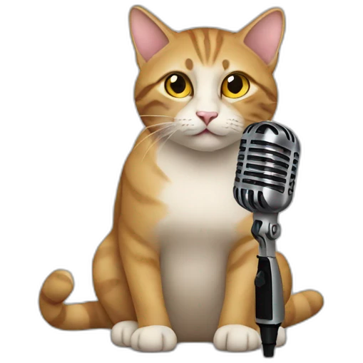 cat singer emoji
