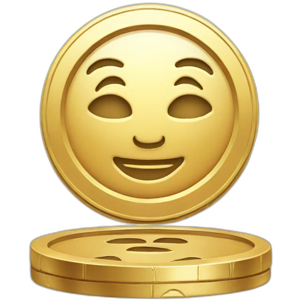 Shiny coin emoji