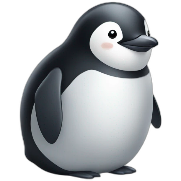 Beautiful smile penguin emoji
