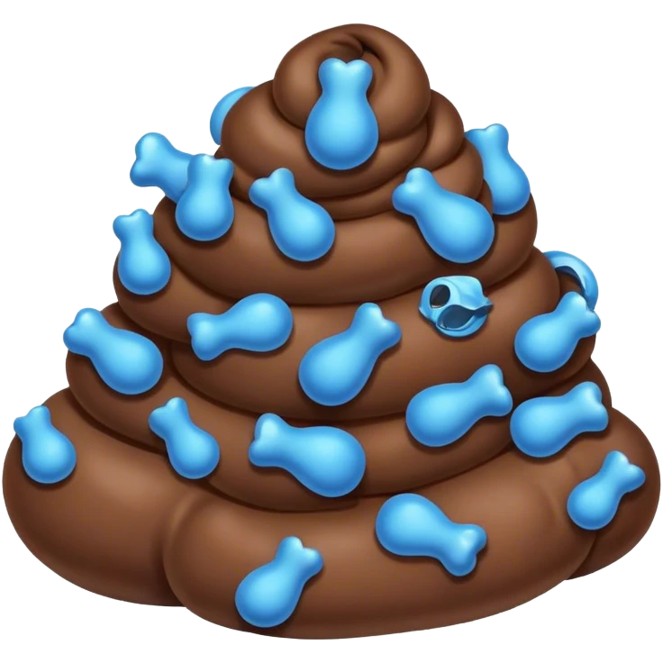 Poop bleu emoji