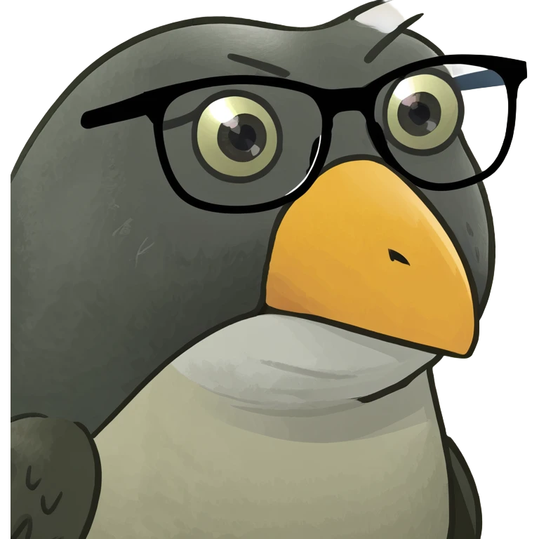 Bird with glasses  emoji