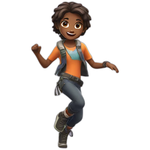 Children doing fortnite dance emoji