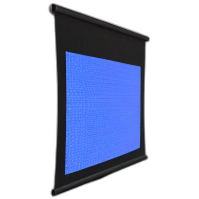 projection screen on wall with graphic design on it emoji
