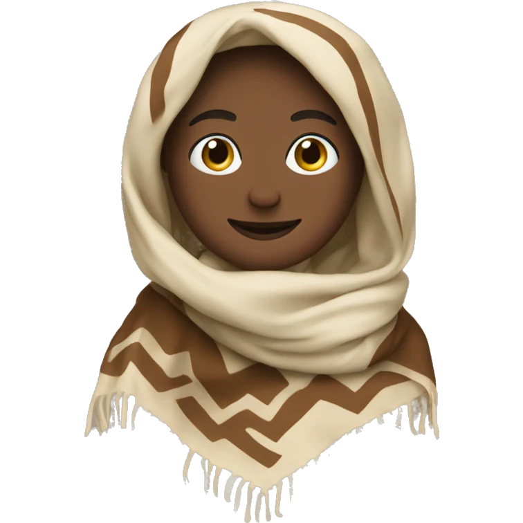 Cream and brown scarf emoji