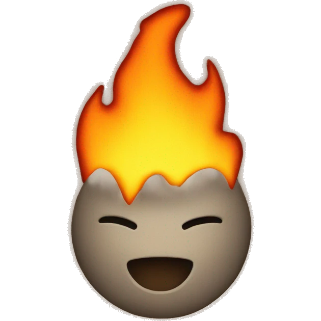 emoji on fire emoji