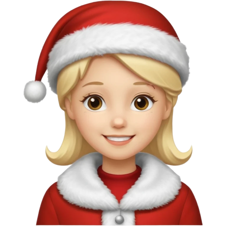 Blondie girl santa clauss emoji