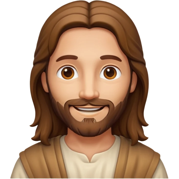 a picture of Jesus smiling emoji