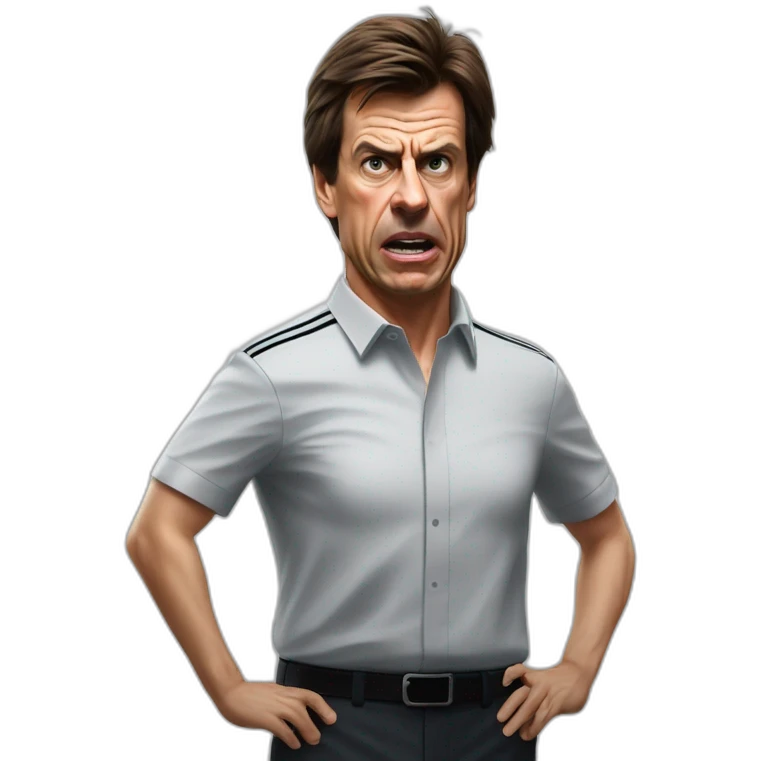 Angry Toto Wolff after both mercedes collide emoji