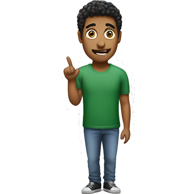Italian millennial doing stand up comedy emoji