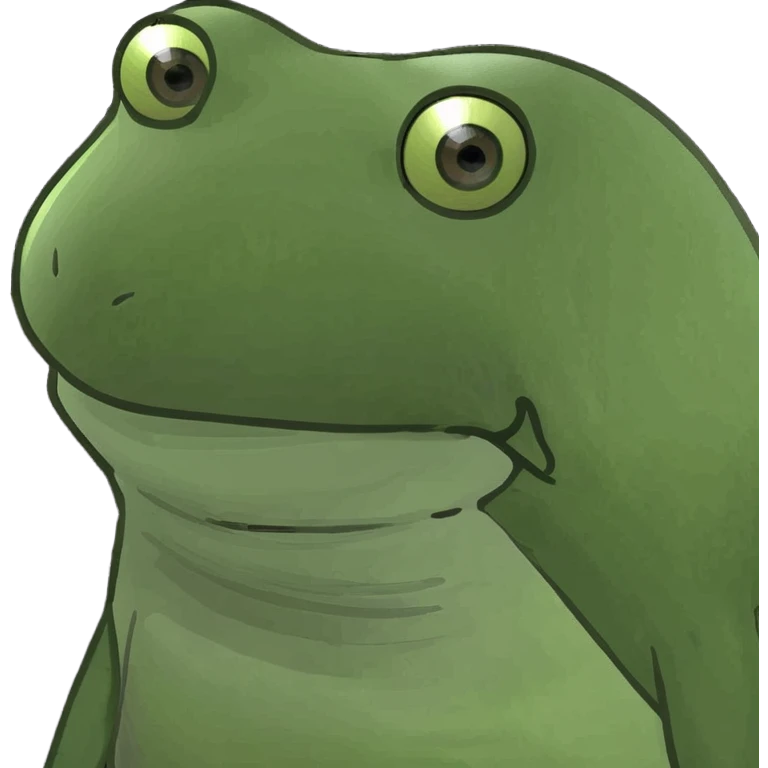 cat icon green bufo frog meme style emoji