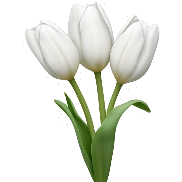 White tulips emoji