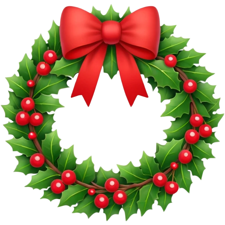 Christmas wreath emoji