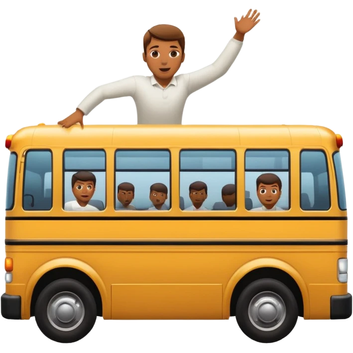 Throwing someone into a bus emoji