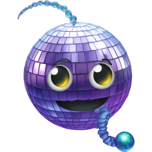 worm dancing under disco ball emoji