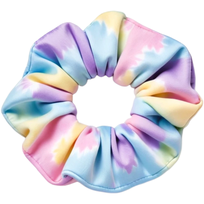 1990’s pastel tie dye scrunchie emoji
