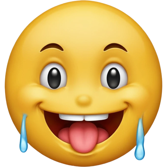Drooling smiley happy in heat emoji