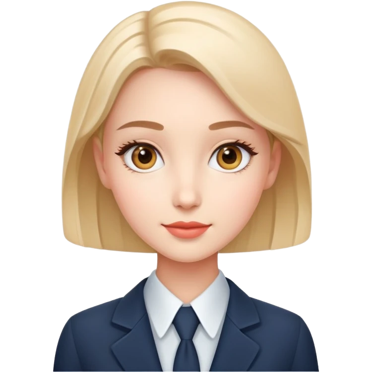 AI agent with feminine features, friendly face emoji