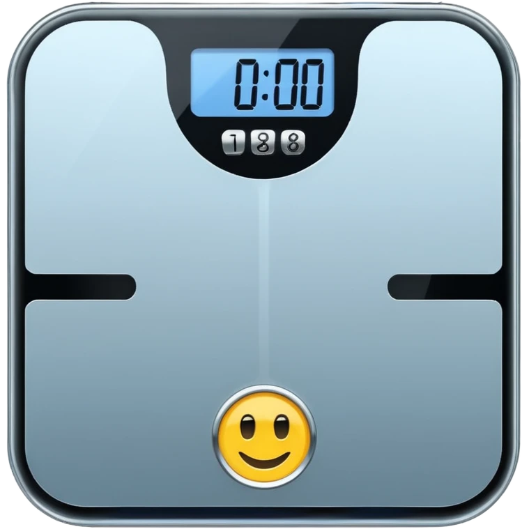 Digital weight scale with 0:00 on it emoji