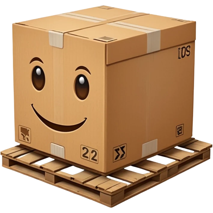 a shipping box on a shipping pallet emoji