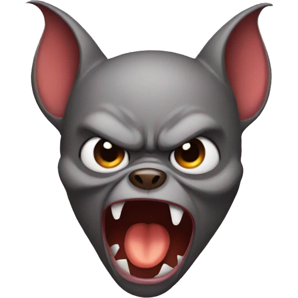 bat with mad face emoji