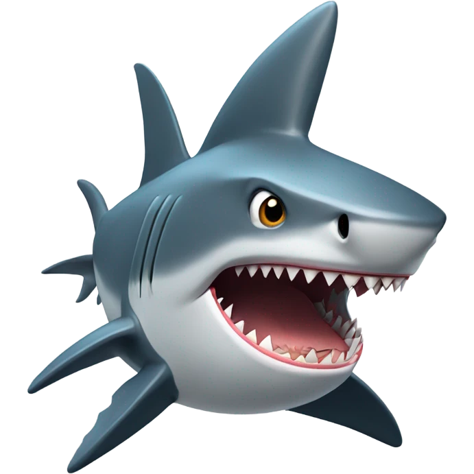 a shark blowing up emoji