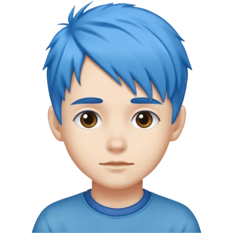 blue haired kid emoji