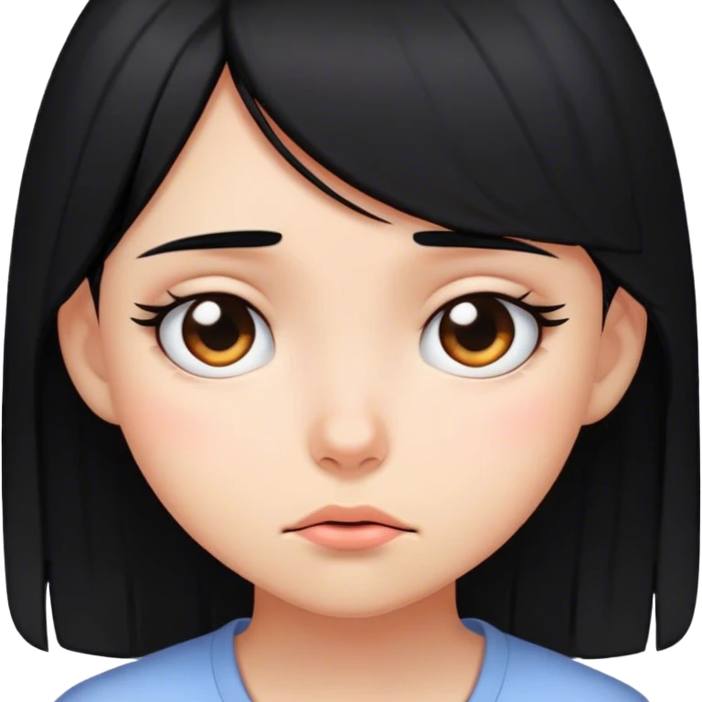 The tiresome life of living alone(black hair girl) emoji