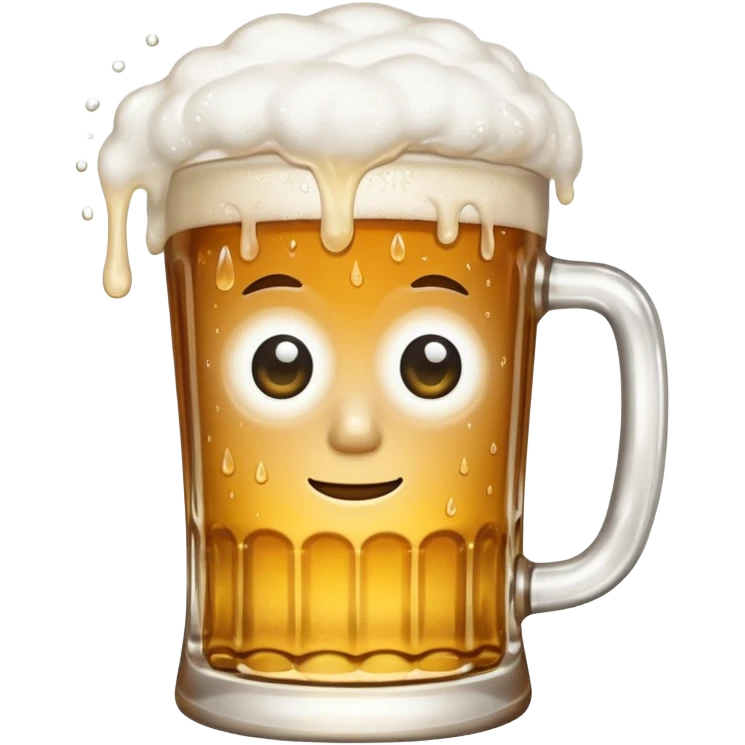 Beer wearing a watch emoji