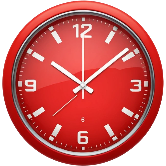 clock red modern emoji